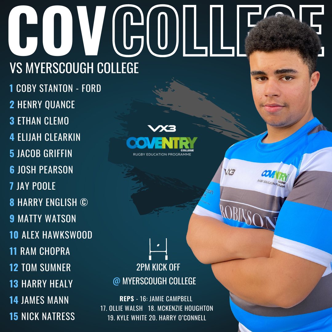 🚨Squad Announced🚨 <a href="/MyerscoughRugby/">Sale Sharks ACE - Myerscough College</a> 2pm KO away  #PlayerPathway #TheJourney
