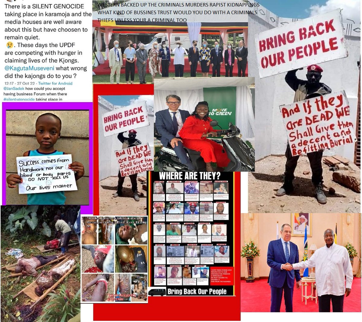 @HajjatiSmart Remind world leaders for 36yrs  #GovUgandaforTerrorist  murder rape torture abductions #poison  @POTUS
 @GOVUK @USAGov  @FranceGov @Europarl_EN  HitlerMuseveni &PaulKagame they still untouchable that's howDemocracy works now days what Images of Democracy @IntlCrimCourt @CIJ_ICJ