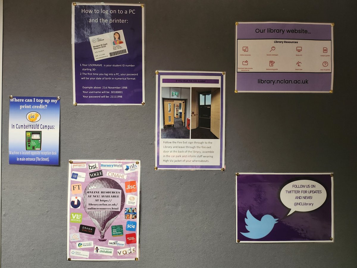 nclanlibrary's tweet image. Study room information board for all your information needs #nclanlibrary #libraryinfo