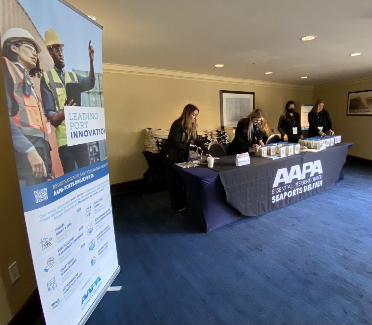 AAPASeaports's tweet photo. Starting day 1 of our inaugural (and completely sold out!) POWERS Summit with a meeting of our Environment Committee!   Excited to gather with so many experts to talk sustainability at ports. #AAPAPowers2023 https://t.co/tpHazxxOD4