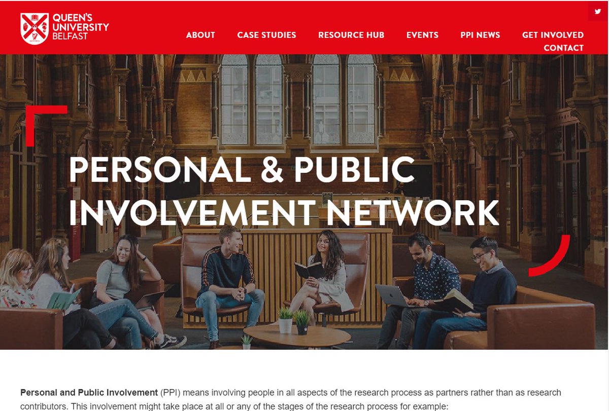 Check out another useful contribution to the #PPI ecosystem at the @QUBResearchPol PPI Network hub launched today. Some interesting case studies and links to resources here ppihub.org  

Well done on the event! @maeliosa_mc
@eimearbarrett @hrbireland @Maynooth_PPI