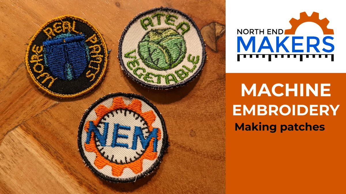 northendmakers's tweet photo. Do you want to try something new and interesting? 
Come learn how to use our embroidery machine and make yourself a merit badge. It is a new class in NEM. 
Waiting for you at 7:00 PM, Monday, January 30✌️ 
https://t.co/LrXDAs3pmP https://t.co/9xL4waOf7d