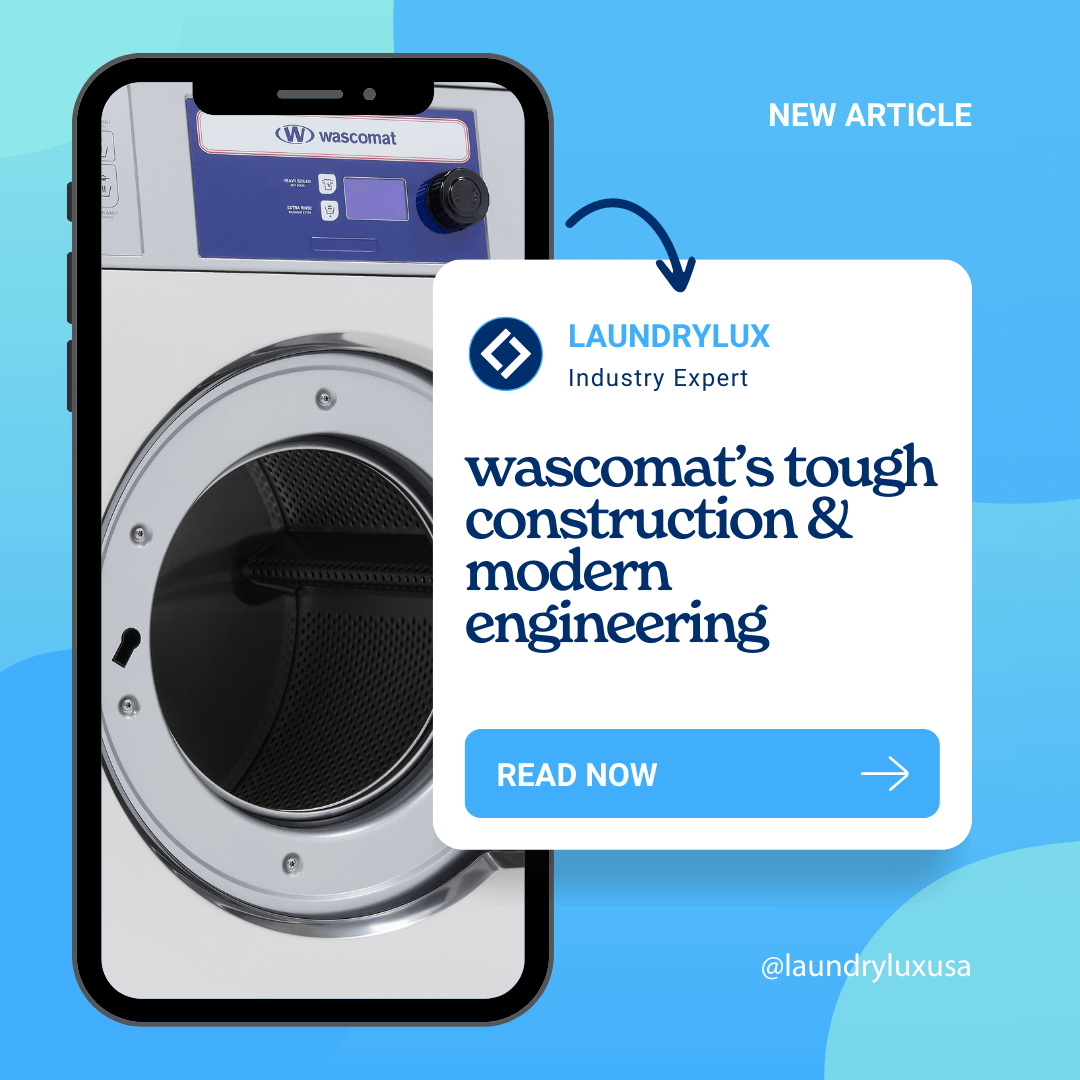 LaundryluxUSA's tweet photo. 💡NEW ARTICLE💡 #wascomat has been the number one brand trusted by laundry business owners for over 65 years for its durability and modern engineering. Learn more about Wascomat's trusted features in our new article: https://t.co/DQrk6Fl1FM https://t.co/9cROYSasPp