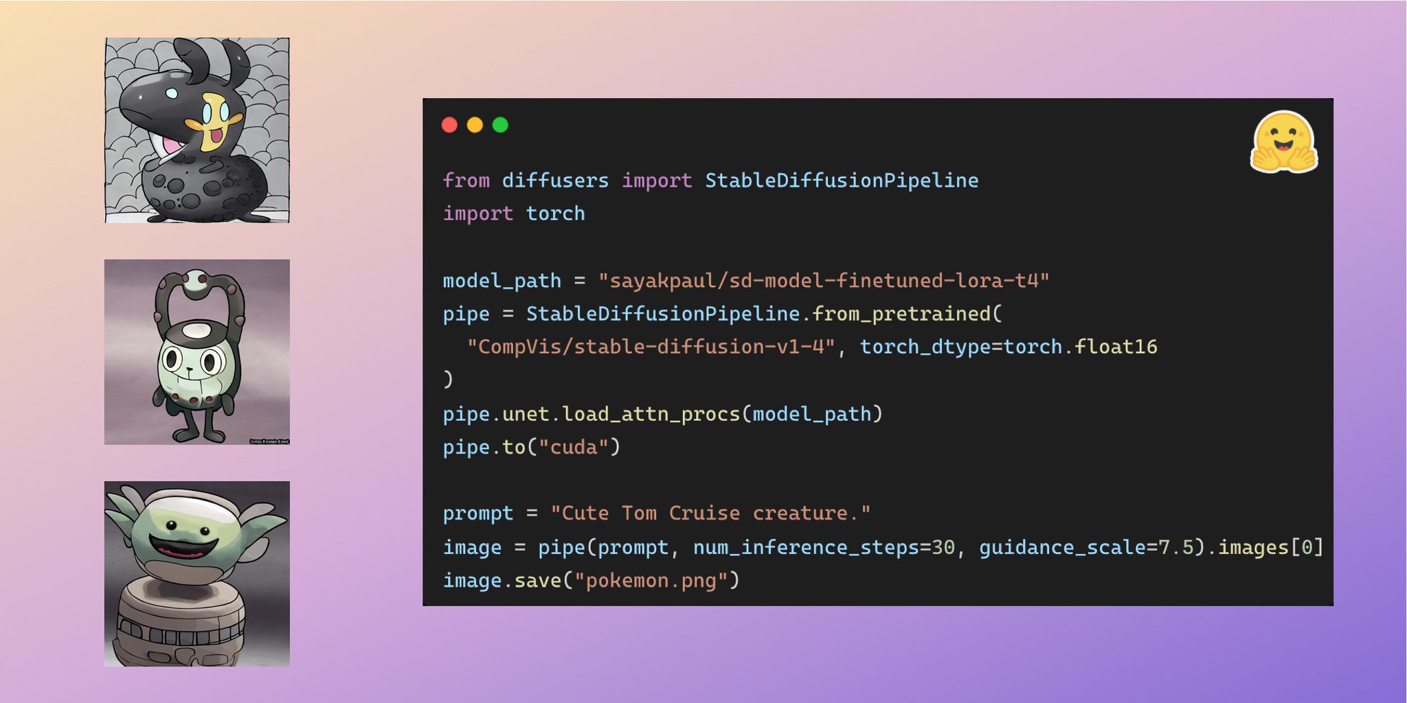 Fine-tune Stable Diffusion in T4/V100 on a custom image-caption pairs' dataset  🧨   🔥  => memory efficiency  This is enabled by LoRA. Wi