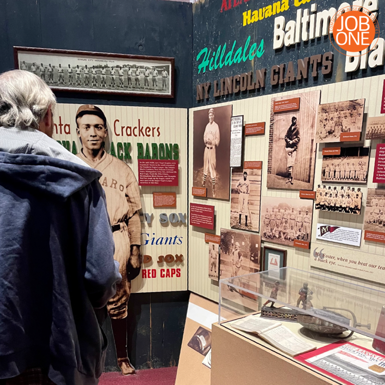 JobOneKC's tweet photo. For #CommunityBasedDayServices participant, Michael, sports have always been a major part of his life. Taking a swing into the history of America's game at the @NLBMuseumKC, he discovered many home run exhibits.
#ConnectEngageBelong #JobOneKC https://t.co/6wRvF5t27E