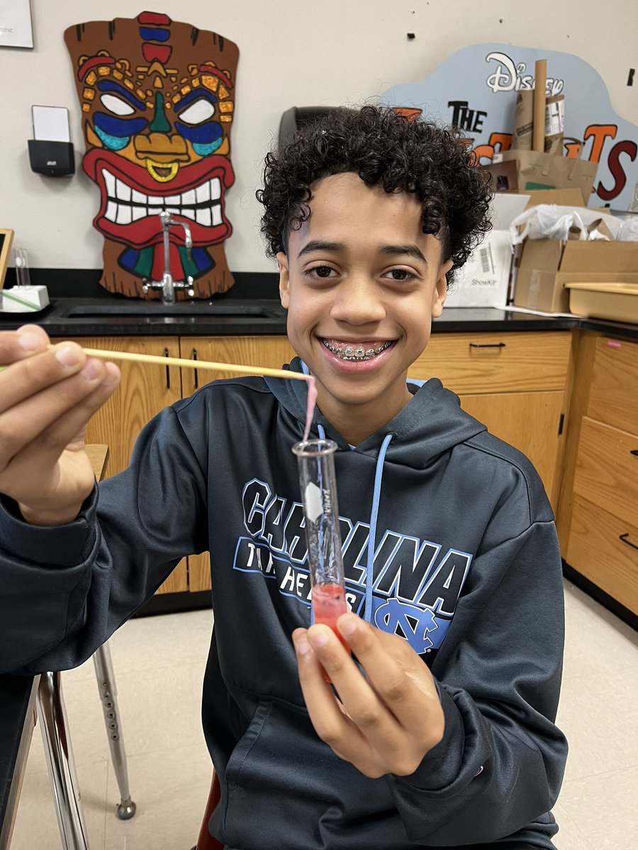 WCDS_Science's tweet photo. #WCDSGrade7 students extracted DNA from strawberries and bananas this week in the lab. They have been learning about DNA structure and function so this was the sweetest lab to compliment that! #WCDSScience #WCDSMiddleSchool https://t.co/lGqTgTnwHV