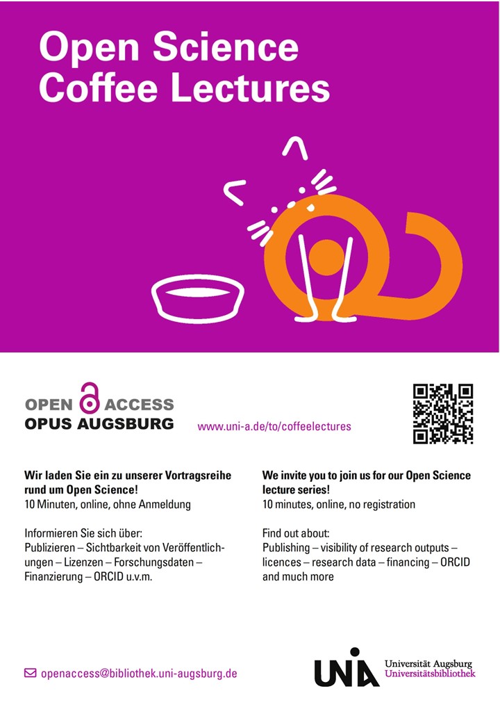 Tomorrow's #openscience #coffeelecture is all about research tools for #researchdata. Join us @uni__augsburg, 12pm in German, 1pm in English. Zoom link here: uni-augsburg.de/de/organisatio…