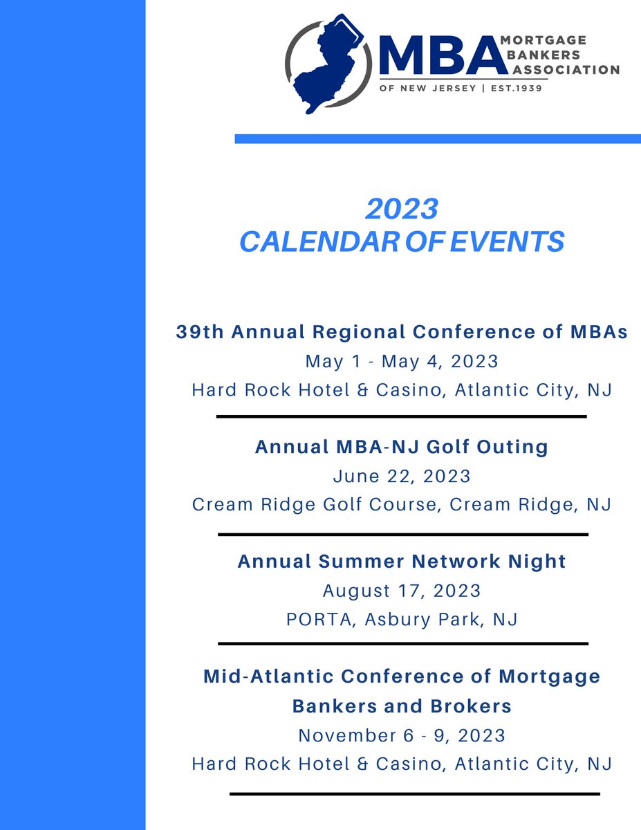 mbanj's tweet photo. Get Ready For These MBA-NJ Events in 2023 By Marking Your Calendars Now to Improve your Business in the New Year. We are so excited for this new year 🎉 https://t.co/VLwtNNYQJs