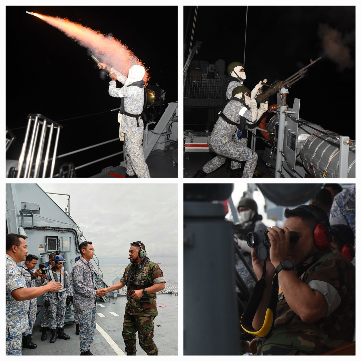 KD_LekiuFFGH30's tweet photo. Mini OSTEX WEST 1/23 pamer kesiagaan aset TLDM di Zon Maritim Malaysia selain menguji tahap kompetensi warga kapal Armada Barat. Eksesais Intra-TLDM kali ini diserikan dengan kehadiran YBhg Panglima Tentera Laut dan barisan JLAKS. 
#MiniOSTEXWEST
#LeQFighters
#NeverSatisfied https://t.co/lSYFWH5YDC