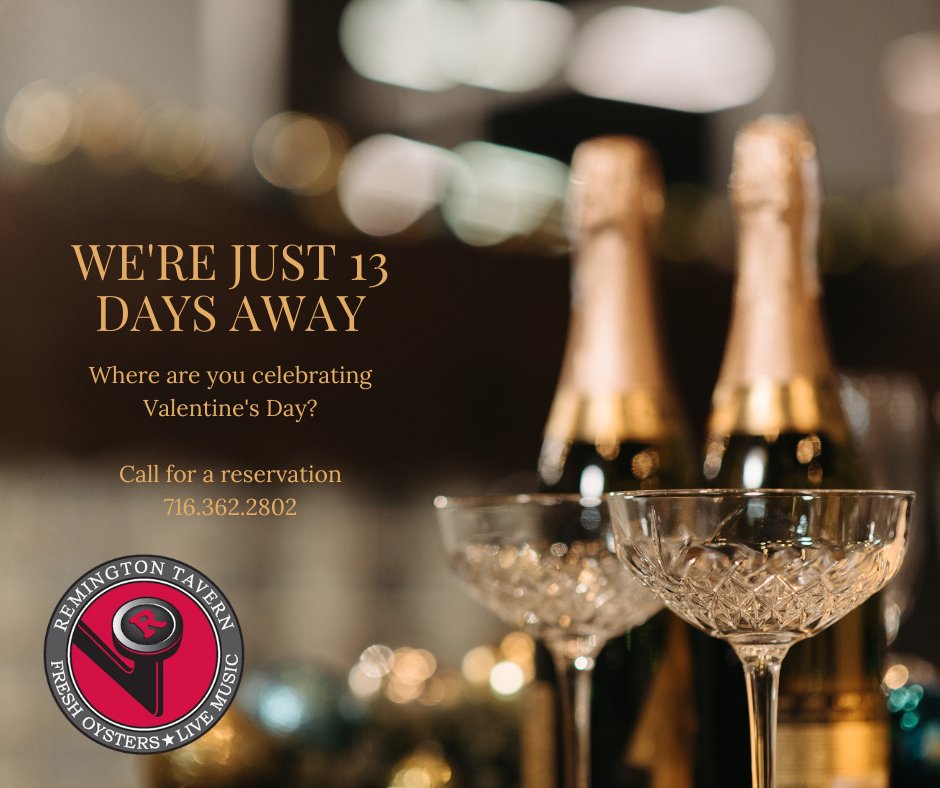 🚨ATTENTION GENTLEMEN🚨

Make your reservations now for Valentine's Day! Call today or book here: remingtontavern.com/wordpress/rese…