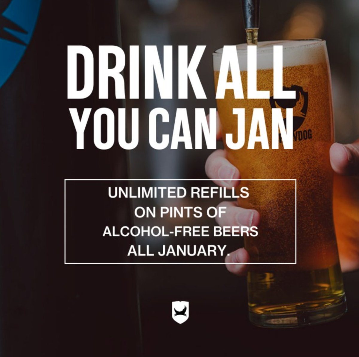 DRINK ALL YOU CAN JAN!🎉 There's just over a week left to get your fill on Unlimited AF Draft!😀 We've got Punk AF and Lost AF here at Bradford so get yourselves down here!🤩 #brewdogbradford #bradfordbar #alcoholfree #januarydeals