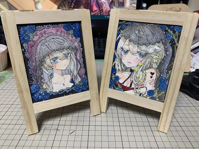 青い薔薇は綺麗でしょう? #オリジナル #アナログ #創作 #女の子 #双葉ちゃん  