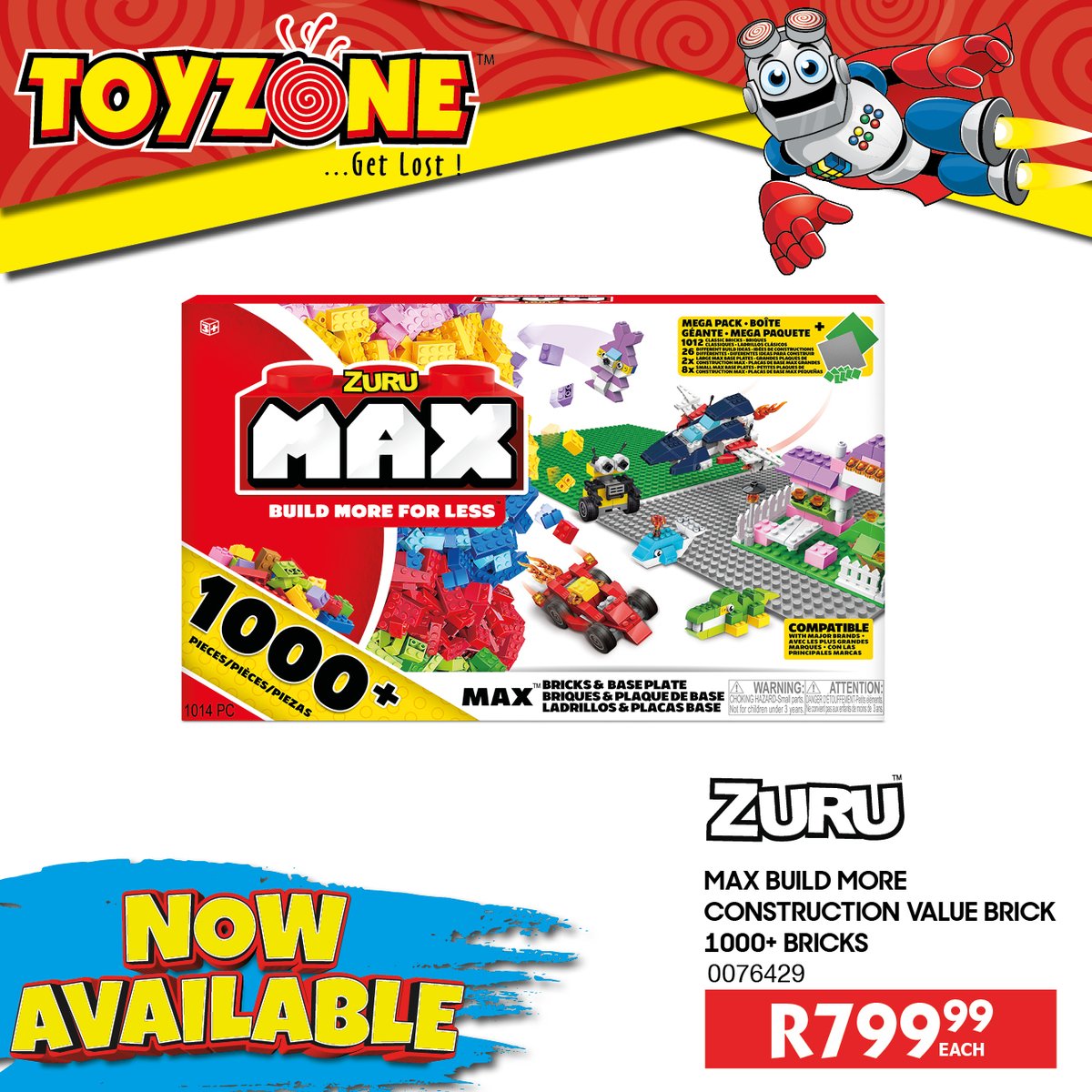 ToyZoneZoink's tweet photo. Let your kids build more with ZURU Max Build More & let their imagination run wild!
Hurry down to a store near you.
#ToyZone #Zoink #MaxBuild https://t.co/uhUZXAU7z1