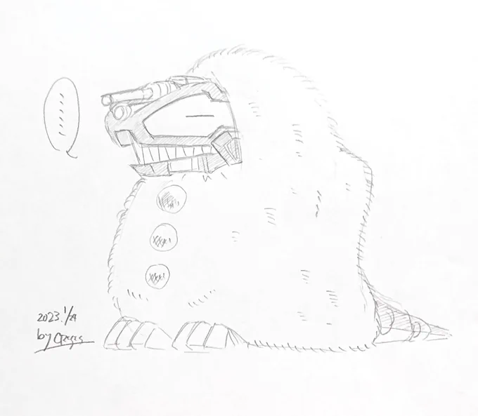 10年に一度の大寒波に怯えるデスザウラー

#ゾイド 