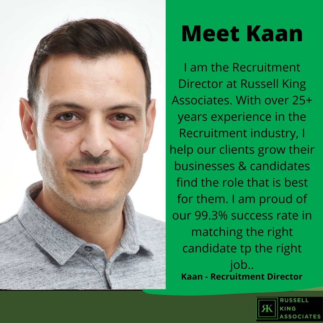 Meet Kaan our Recruitment Director at Russell King Associates...