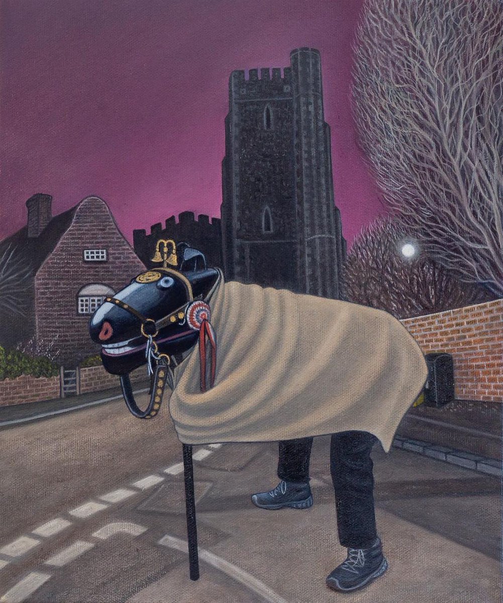 Almost tempted to change our profile pic, given the wonderful painting just created by <a href="/Ben_Edge_Art/">Ben Edge</a> - come and see the real thing at the <a href="/MaidstoneMuseum/">Maidstone Museum</a> #hoodenhorse exhibition, museum.maidstone.gov.uk/whats-on/event…