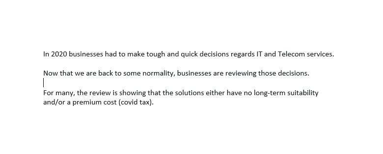 What changes did you have to implement in 2020 - and are they still "fit for purpose" or "Value for Money"
#telecom #broadband #Voip #homeworking