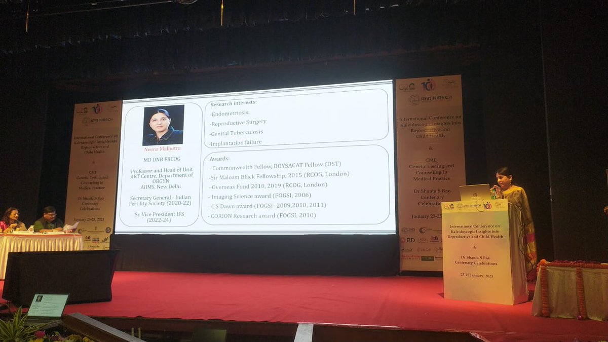 icmrnirwoh's tweet photo. During the session on Infertility, Dr Neena Malhotra (@aiims_newdelhi) talked about the challenges of fertility preservation in cancer survivors and their choices as part of our International Conference on Kaleidoscopic Insights into Reproductive and Child Health #ICKIR https://t.co/zm7gbFUBf8