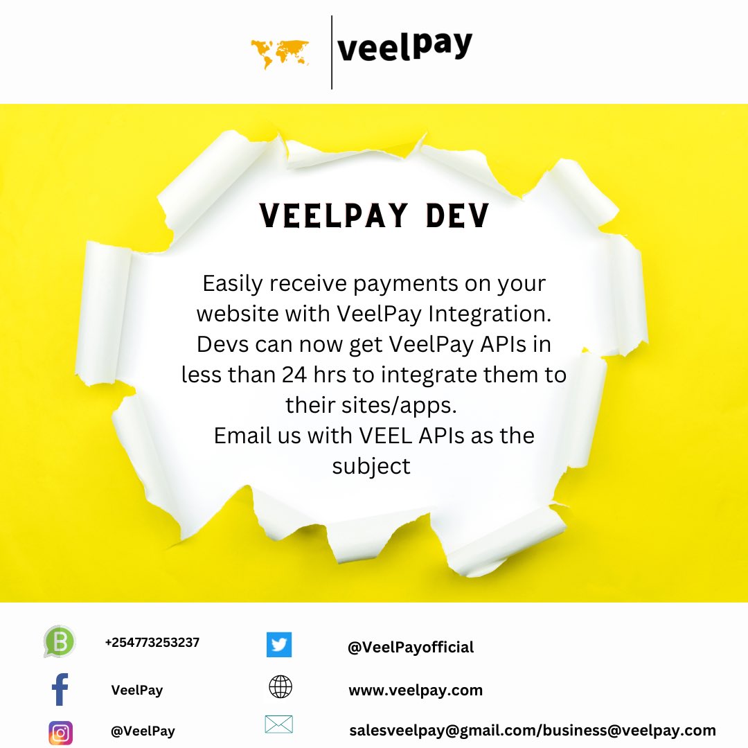 veelpayofficial's tweet photo. VeelPay for devs now here! #developers https://t.co/3tce70LxRM