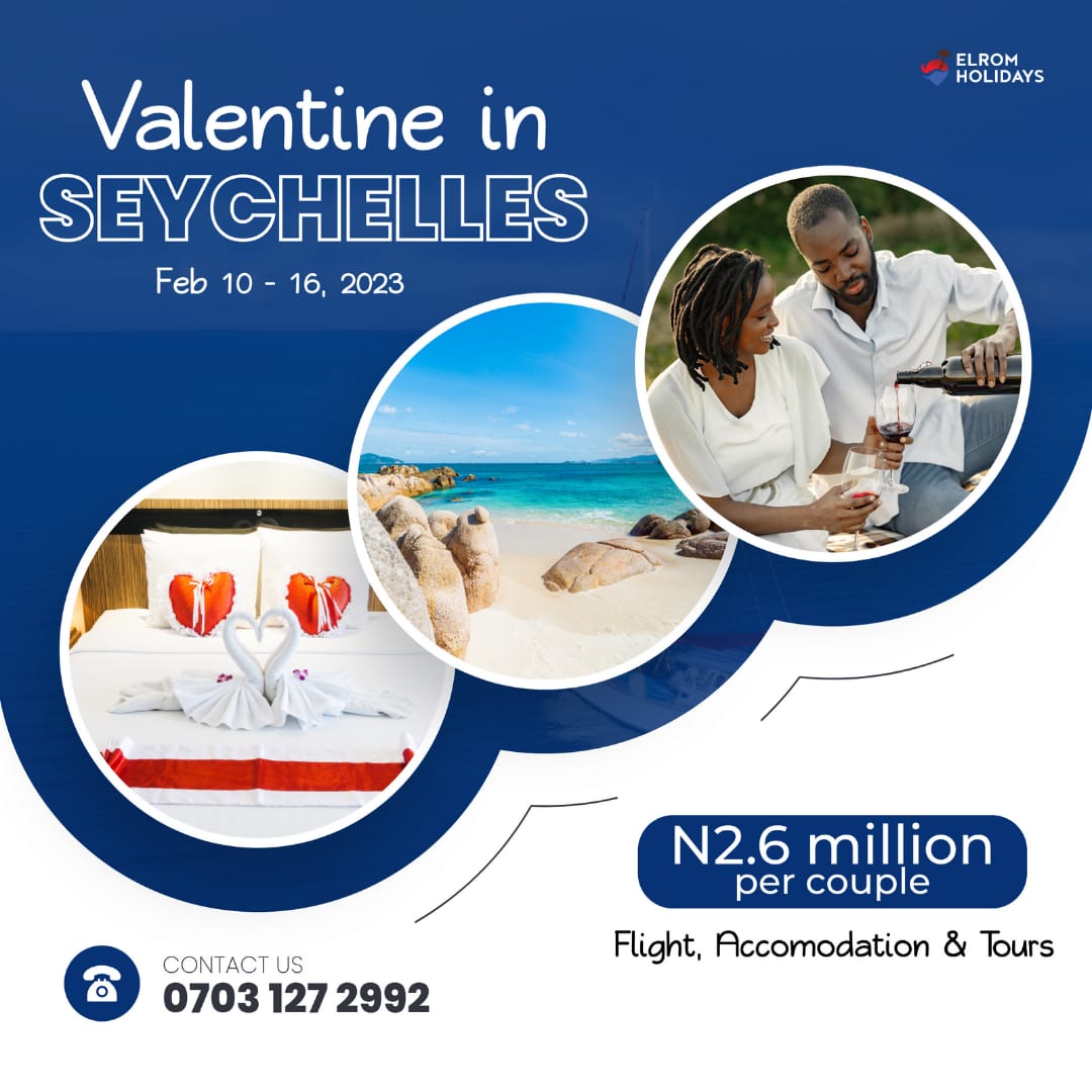 ElromHolidays's tweet photo. Do you know that it's just 21 days to Valentine?

In case you are yet to decide on where to spend your valentine, here are some deals for you. https://t.co/zWcAawRkxi