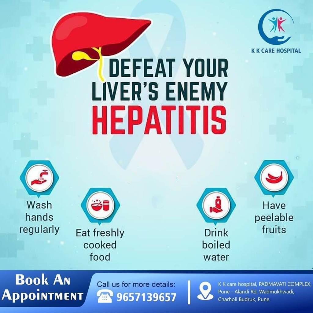 KKCareHospital1's tweet image. Hepatitis is liver inflammation. Swelling caused by inflammation occurs when body tissues are harmed or infected. Your liver may suffer harm.

Visit Us Now @ kkcarehospital.com
Contact Now @ 09657139657

#liver #liverproblems #liverhealth  #livercleanse #kidney #cancer