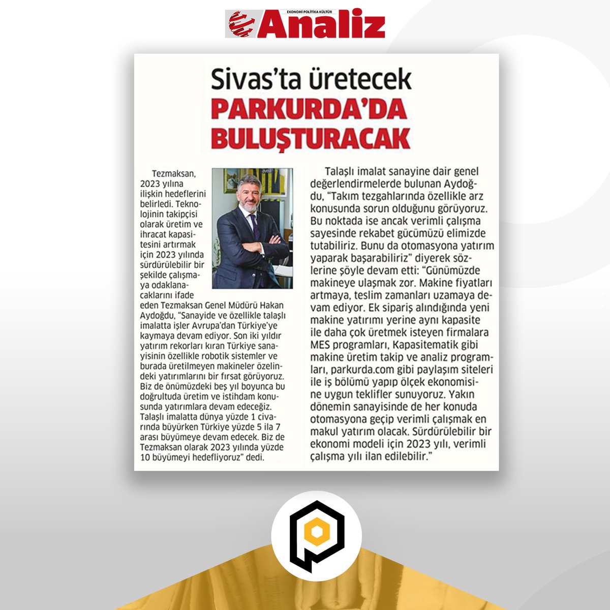 parkurda's tweet photo. SİVAS'TA ÜRETECEK PARKURDA'DA BULUŞTURACAK
Aşağıdaki linke tıklayarak habere ulaşabilirisiniz:
https://t.co/2Vmmu4Sb3O
#tezmaksan #analizgazetesi #sanayi #üretim #teknoloji #cnc #makine #cubebox #robotik #otomasyon #kapasitematik #parkurda #akademi https://t.co/V1B14ElSe8
