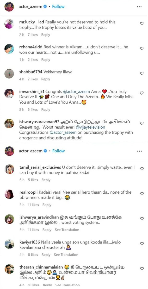 aak_arr's tweet photo. கையும் களவுமாக மாட்டிய #AbuserAzeem விமர்சனக் கேள்விகளால் துளத்தெடுத்த மக்கள் #BiggBossTamil6
Title deserves to #Vikraman #AramVellum #VaathiVikraman https://t.co/fKz0A1YKIZ