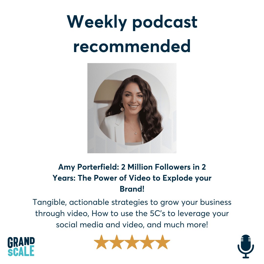 TheGrandScale's tweet image. 2 Million Followers in 2 Years: The Power of Video to Explode your Brand!

In this episode, guest speaker Shadè Zahrai shares tangible, actionable strategies to grow your business through video 

Listen here - eu1.hubs.ly/H02F-dt0

#marketingpodcast #Amyporterfield