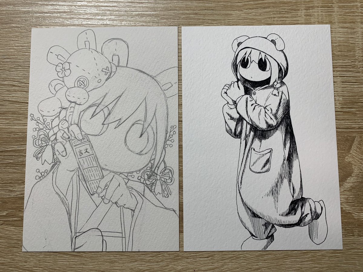 一発描きボールペン画+おまけ2種、BOOTH( https://t.co/nyObhBXE7M )にて販売開始いたしました!よろしくお願いいたします🙇‍♂️ 