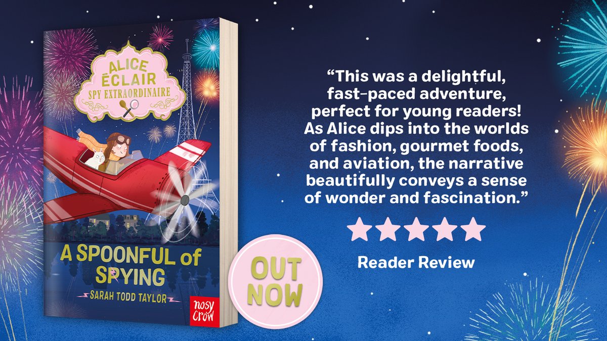 Nosy Crow (@nosycrow) on Twitter photo "This was a delightful, fast-paced adventure, perfect for young readers!" ⭐ ⭐ ⭐ ⭐ ⭐
Everyone is blown away by <a href="/scraphamster/">Sarah Todd Taylor🕵️♀️</a>'s exciting new Alice adventure, #ASpoonfulofSpying! You got your copy?
Be part of the adventure at 🥐 ow.ly/3AYu50Mq3Cx "This was a delightful, fast-paced adventure, perfect for young readers!" ⭐ ⭐ ⭐ ⭐ ⭐
Everyone is blown away by <a href="/scraphamster/">Sarah Todd Taylor🕵️♀️</a>'s exciting new Alice adventure, #ASpoonfulofSpying! You got your copy?
Be part of the adventure at 🥐 ow.ly/3AYu50Mq3Cx