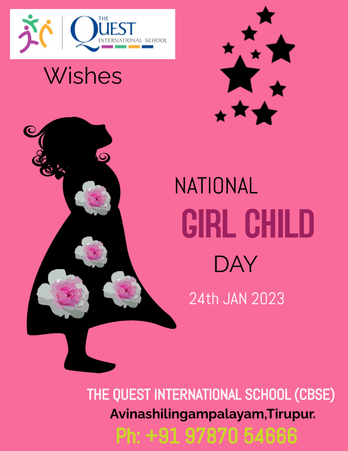 QuestCbse's tweet photo. #TheQuestInternationalSchool #CBSE #nationalgirlchildday #AdmissionsOpen2022_23 #PreKG #LKG #UKG #BestSchoolsInTirupur #ActivityBasedLearning #TechnologyBasedLearning #Avinashilingampalayam #Avinashi #Contact9787054666 https://t.co/tET8hbAkTr