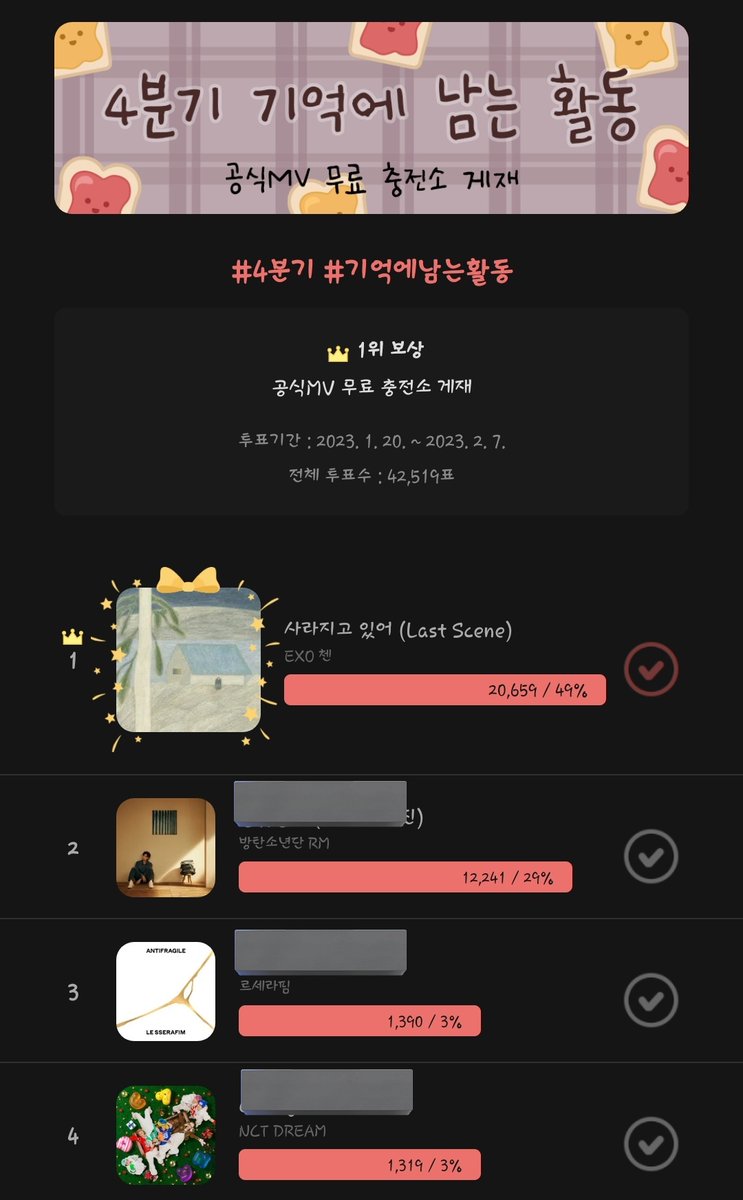 [CHOEAEDOL REMINDER] 
Don't forget to vote for #CHEN in the #ThemedPick #FourthQuarter 

He is 1st now
⚡Ends on 7th February
⚡One free Vote daily 

Vote it now!!
🔗 myloveidol.com/themepick/121?…

#첸 #김종대 #종대 #JONGDAE #엑소첸 #EXO