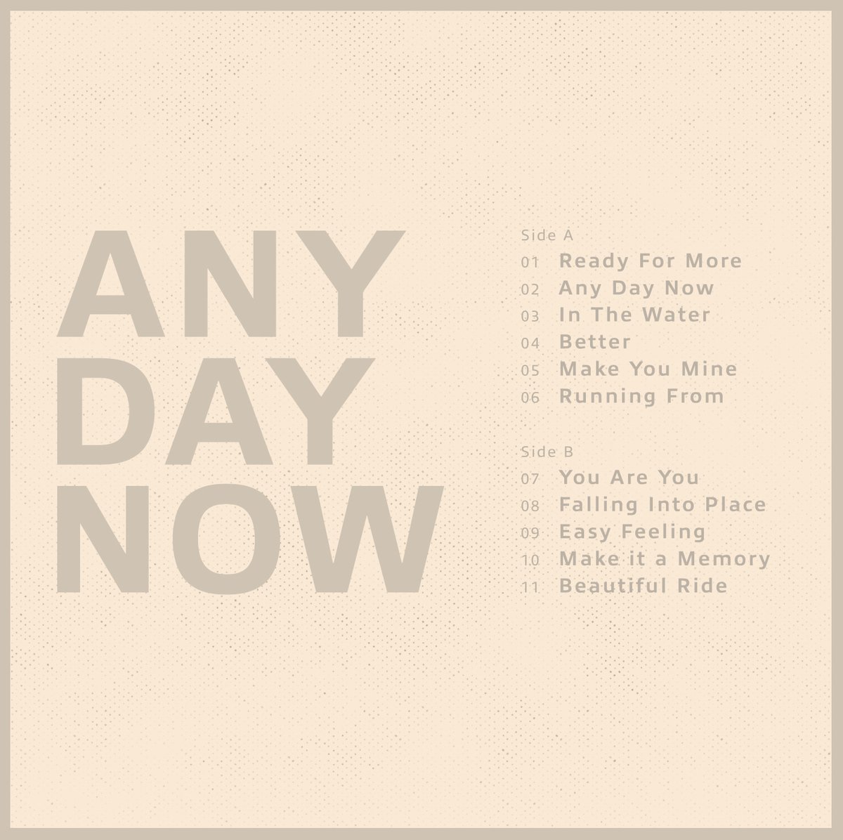 Op 7 April 2023 komt ons nieuwe album Any Day Now uit! Gemaakt in een periode waarin alles onzeker was en hoe juist daar van alles op z’n plek viel. 
Pre-order het album nu! 
krezip.nl/pre-order