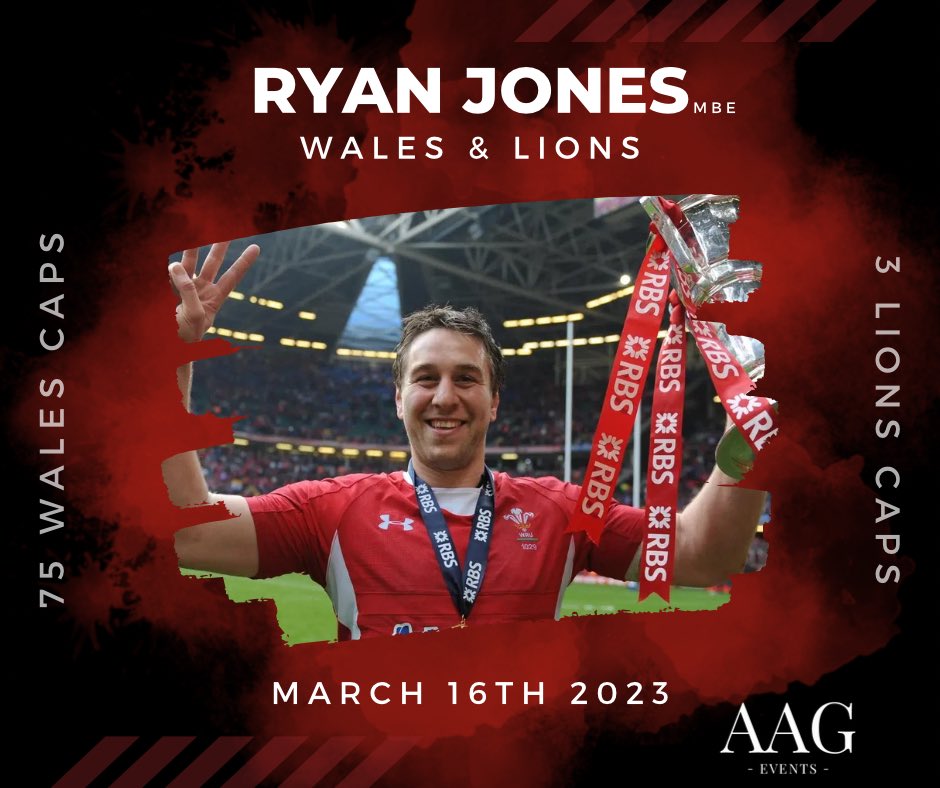 51 days until Ryan Jones joins us for a fascinating evening of rugby and fantastic food from the <a href="/FatBoarWXM/">Fat Boar Wxm</a>. Plenty of time to grab the last few tickets here shorturl.at/hwE39 come and join us!