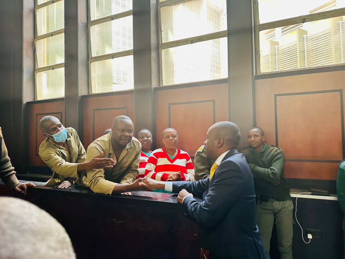 nelsonchamisa's tweet photo. I’m at court in solidarity with the persecuted Change Champions Hons @JobSikhala1, @ChibayaCCC ,Machingauta and the #Budiriro25. The Citizens heroes are innocent. This too will come to an end. Nothing lasts forever! #FreeThemAll https://t.co/TRPGG4vlzl