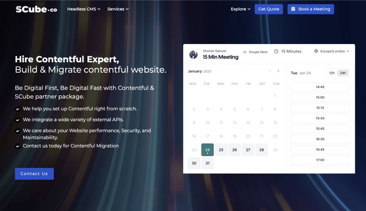 ShovanCo's tweet photo. @calcom is probably the best Calendar tool I have used so far. I am using it to embed on my website, as seen below, as there is limited space on the side. Is there a way to adjust the design, as seen below? 

A live example can be seen here: https://t.co/XklGnc7Q4d https://t.co/fFzAfAU0Vh