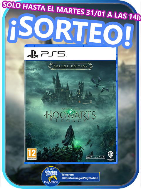 ¡SORTEAMOS UN HOGWARTS LEGACY DELUXE PARA PS5!

💙Para participar
🔹RT y menciona @ a dos fans de la saga 
🔹Sigue en Telegram nuestros canales de ofertas para PS5
🔸t.me/OfertasJuegosP…
🔸t.me/AportesPlaySta…