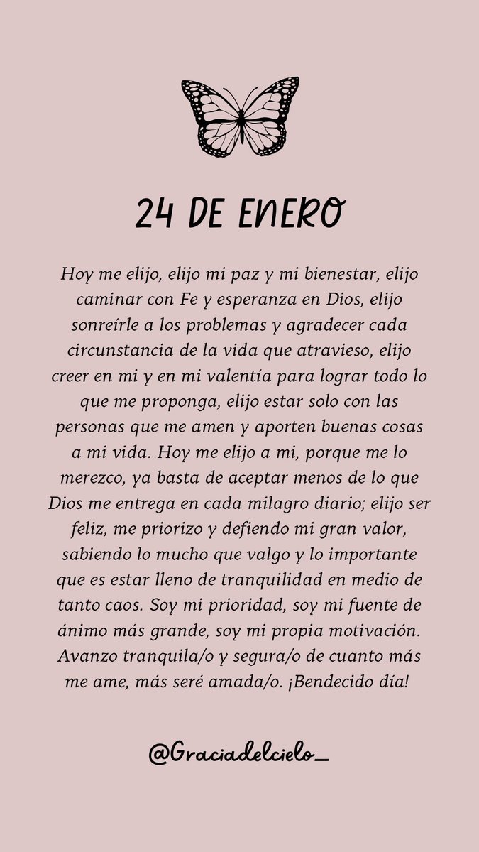 24 de Enero: Somos nuestra propia felicidad y motivación. Elijamos estar  tranquilos, felices y en paz aún en medio de tanto caos. Nos lo  merecemos🙌🏾✨❤️\u200d🩹, image size:675x1200