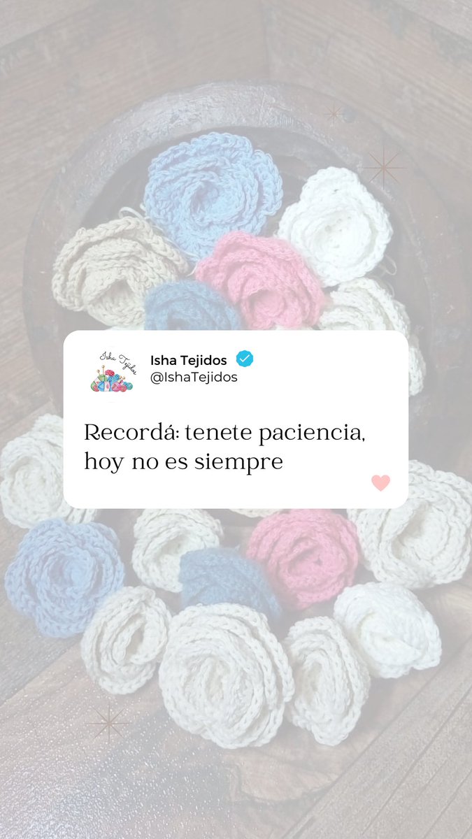 ishatejidos's tweet photo. Feliz Martes!!!💐 
.
.
#Emprender #Crochet #HechoConAmor #HechoAMano #IshaTejidos #Bowen #Mendoza https://t.co/6FBpCv3196