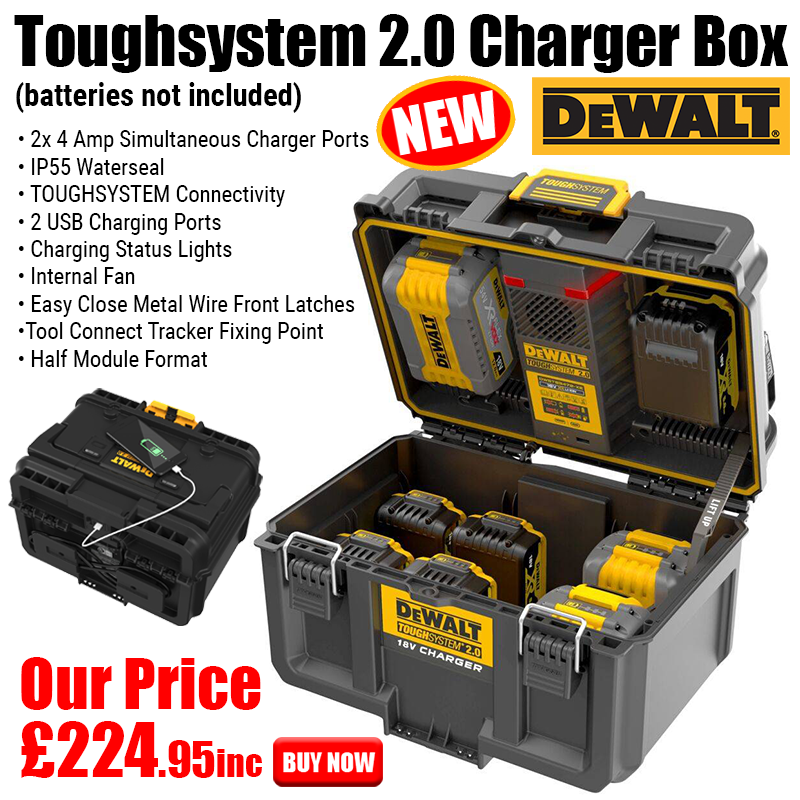 IN STOCK NOW! New DEWALT  Toughsystem 2.0 Charger Box (Batteries NOT included) - bit.ly/3DeyacL #dewalt #toughsystem2
