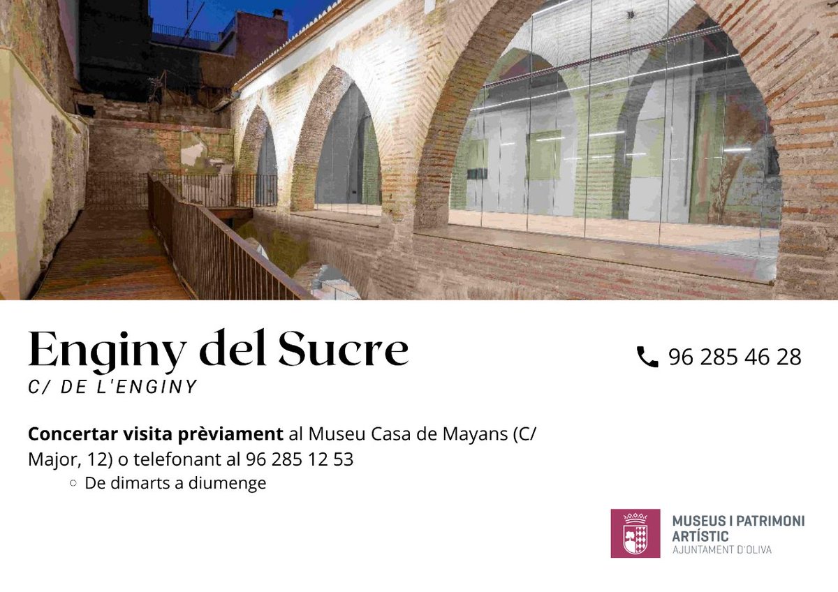 AjuntamentOliva's tweet photo. 📣La regidoria de Museus i Patrimoni històric i artístic amb motiu del Dia Internacional de l'Educació, vol convidat a tota la població a gaudir del seu patrimoni als Museus d'Oliva.

➡️Adjuntem horaris i telèfons de contacte per a rebre més informació sobre les visites. https://t.co/HGNVayj5sI