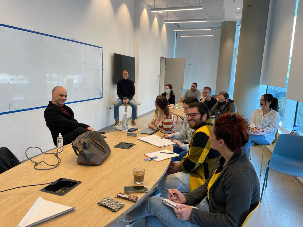 <a href="/TelAvivUni/">Tel Aviv University</a> <a href="/chemistrytau/">School of Chemistry, Tel Aviv University</a> Magnetic resonance teams, <a href="/IliaKaminker/">Ilia Kaminker</a> and <a href="/GoldbourtNMRlab/">Amir Goldbourt</a> enjoying a fantastic tutorial talk on SPINACH #NMR simulation software by <a href="/Ilya_Kuprov/">Ilya Kuprov</a>