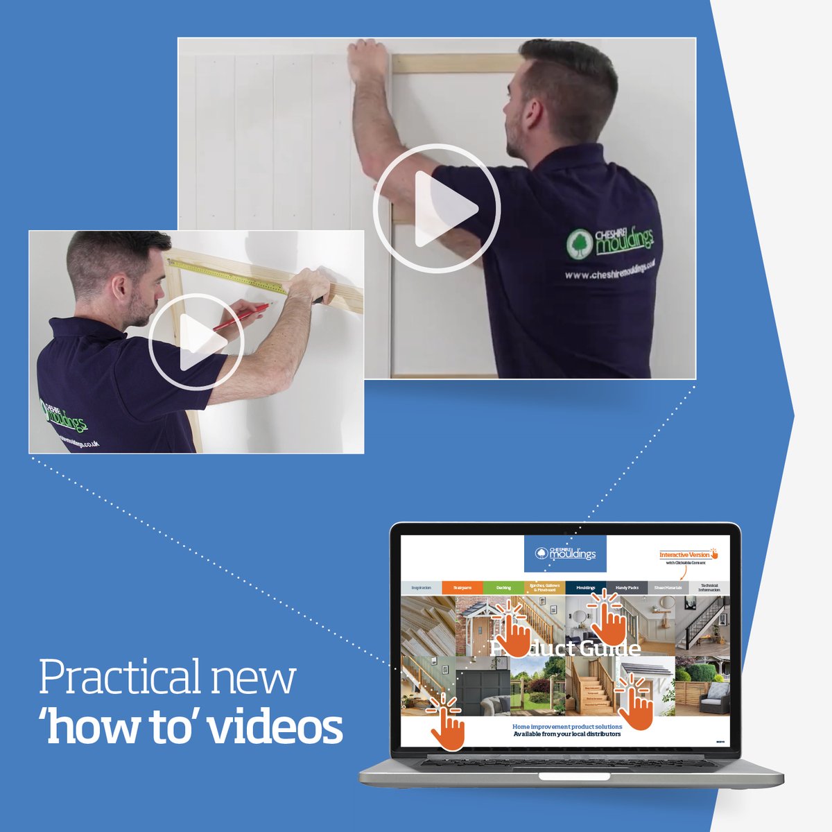 Check out our interactive product guide. This handy, easy-to-navigate document can help you find the right Cheshire Mouldings product, quickly! 

It'll even link you straight to our fitting instructions for your products.

Find it online: bit.ly/3WmKxeD