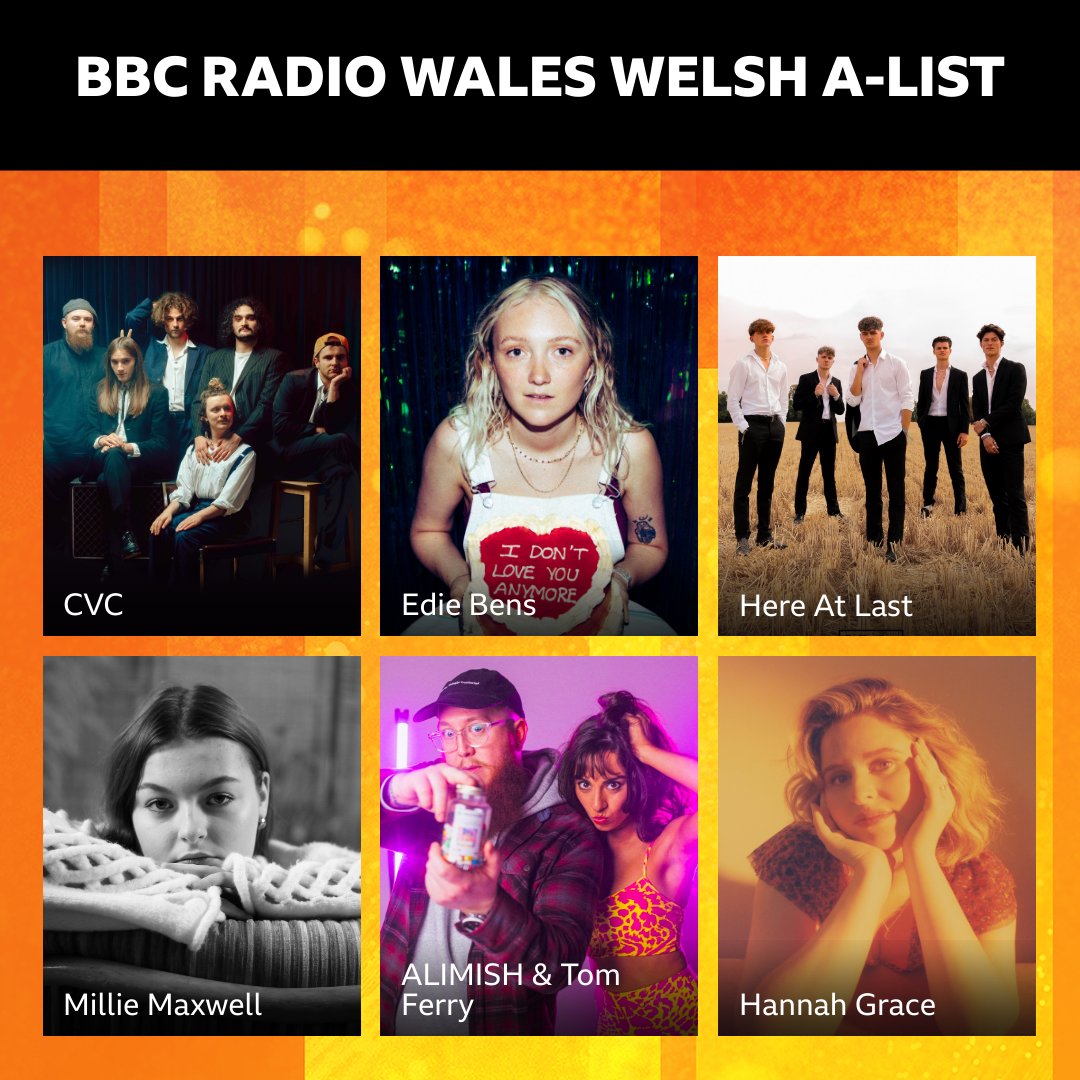 This week, on the @BBCRadioWales Welsh A-List you can hear…! 📡 👉 @CVCband_ 👉 @ediebens 👉 @hereatlastband 👉 Millie Maxwell 👉 @ALIMISHOFFICIAL & @TomFerryMusic 👉 @HanGraceMusic Also on @BBCSounds🏴󠁧󠁢󠁷󠁬󠁳󠁿