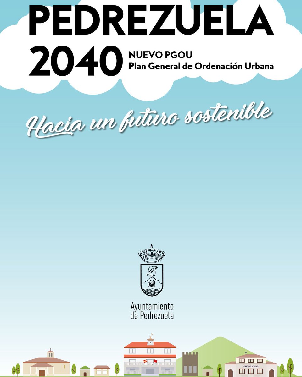Ayto. de Pedrezuela (@ayto_pedrezuela) on Twitter photo 🔵Vecinos de urbanización Atalaya Real: reunión sobre el Avance del PGOU
Lugar: Salón de Plenos
Fecha: sábado 28 de enero, a las 10.30 horas
Toda la documentación👉 pedrezuela.info/.../plan-gener…
Más info: Ayto. de #Pedrezuela (área de Urbanismo), pgou@pedrezuela.info, tel. 91 843 30 53 🔵Vecinos de urbanización Atalaya Real: reunión sobre el Avance del PGOU
Lugar: Salón de Plenos
Fecha: sábado 28 de enero, a las 10.30 horas
Toda la documentación👉 pedrezuela.info/.../plan-gener…
Más info: Ayto. de #Pedrezuela (área de Urbanismo), pgou@pedrezuela.info, tel. 91 843 30 53