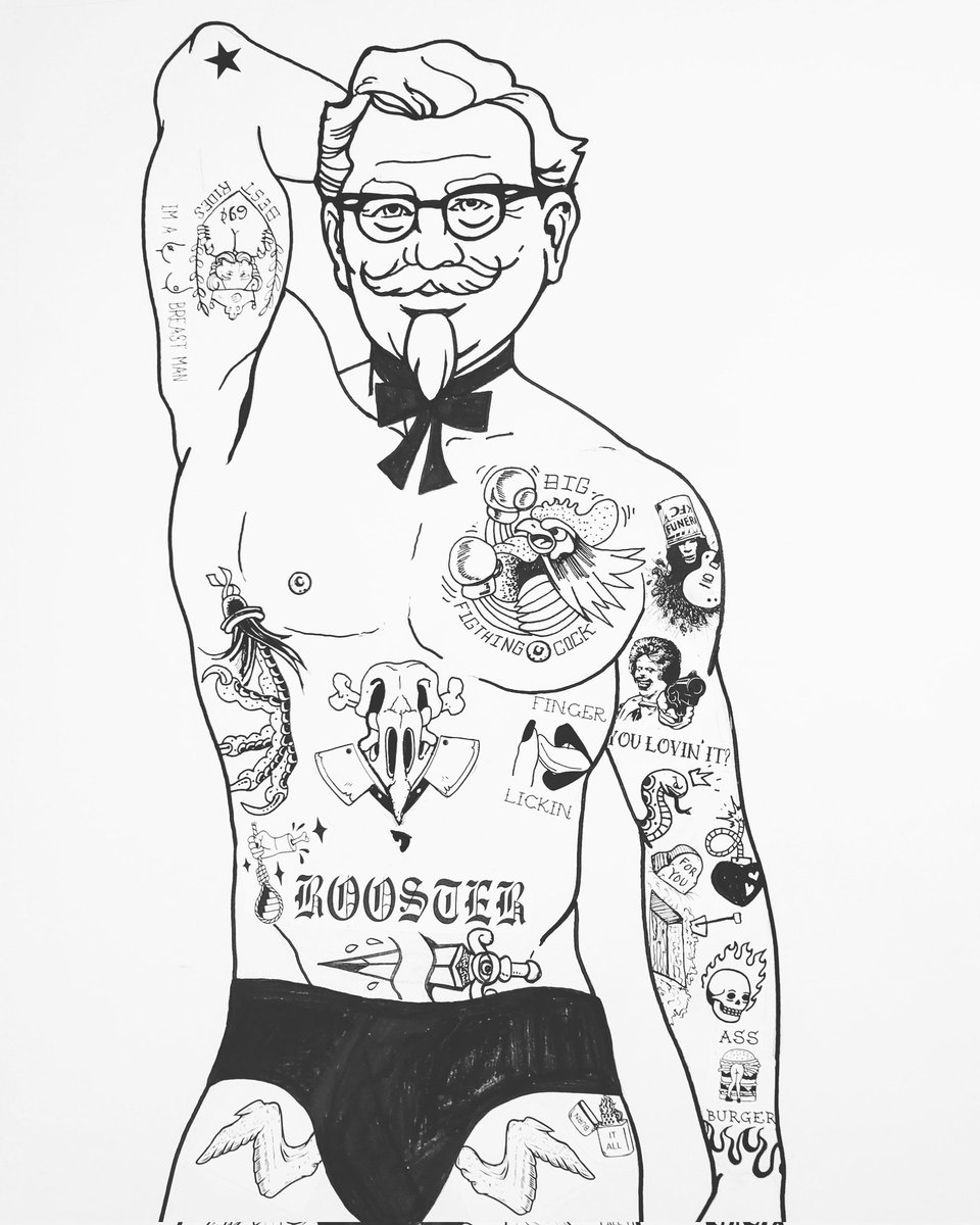 New addition for the fast food icons. Drawing complete, next step film transfer for screenprinting.