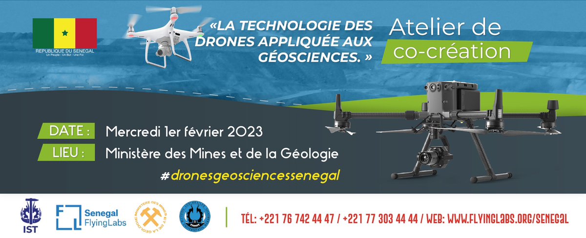 SenDroneAcademy's tweet photo. @ist_ucad en collaboration avec @SNGLflyinglabs,&amp; Le 
@Minesgeo_SN organise un atelier de co-creation sur l'utilisation des drones en géoscience.  lien: https://t.co/rB1rk6uTvu
#kebetu #senegal #dronesgeosciencessenegal  #GouvSn @UCAD_Senegal https://t.co/584bnDx4W1