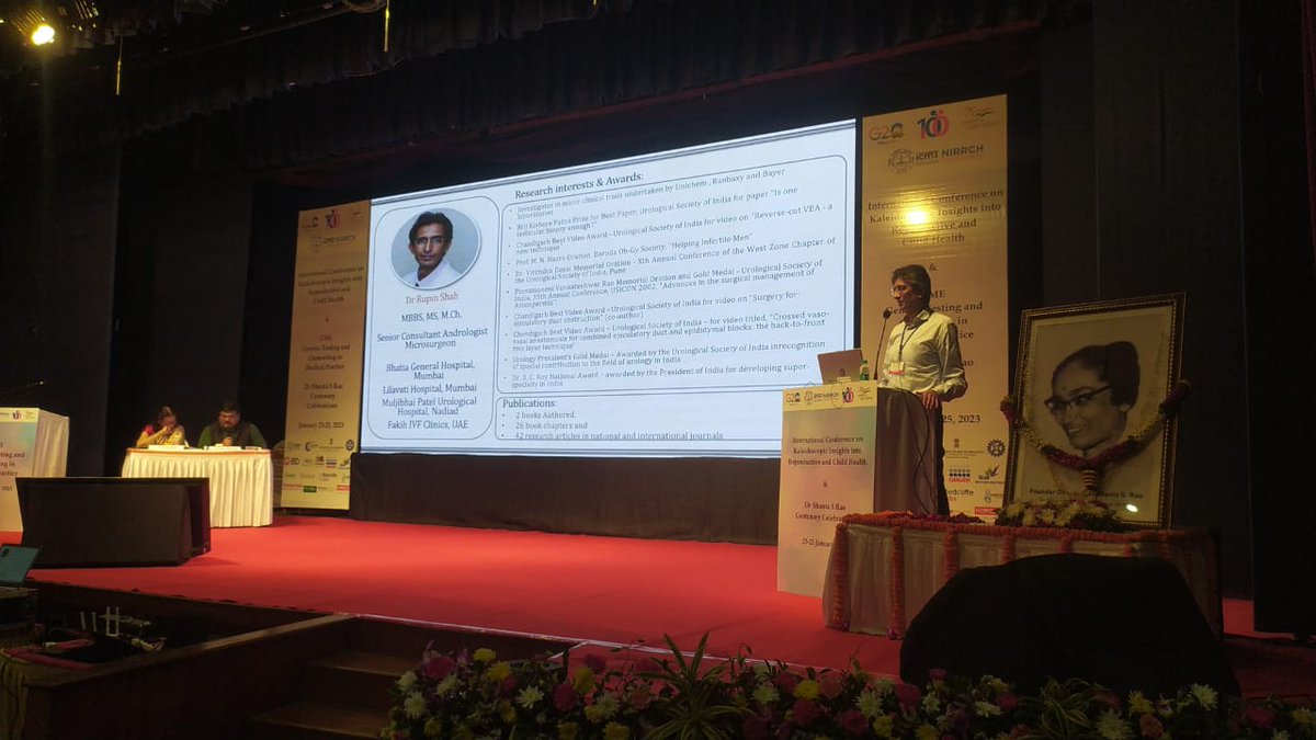 icmrnirwoh's tweet photo. Dr Rupin Shah (@LilavatiHRC) spoke on the new insights, advances in therapy and the future directions azoospermia during the infertility session of the International Conference on Kaleidoscopic Insights into Reproductive and Child Health #ICKIR https://t.co/GPQteyRdfp