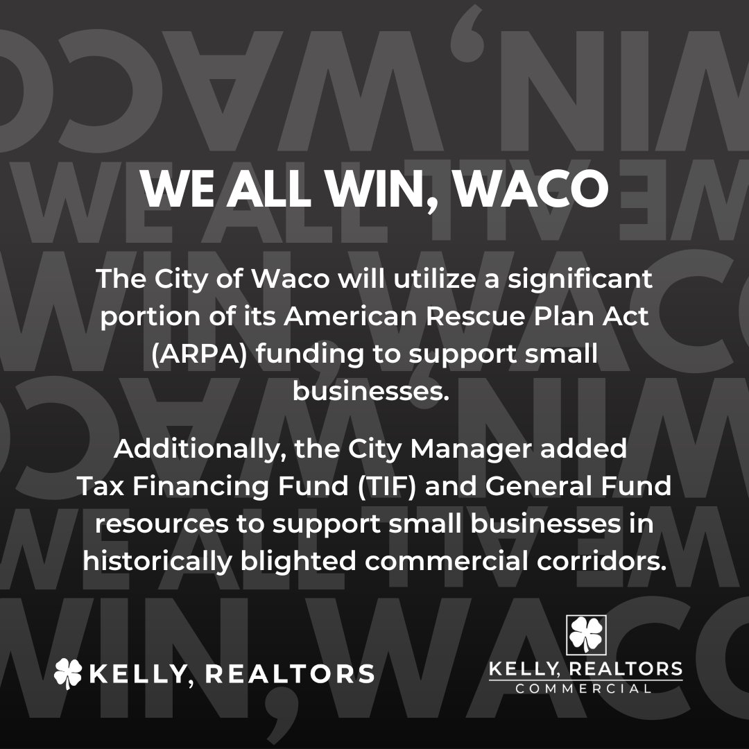CenTexCRE's tweet photo. SMALL BUSINESS SUPPORT‼  Are you a small business owner?
Do you know a small business owner?

Aid is available through the 'We all Win" Program. These programs represent the largest investment in small businesses ever made by the City of Waco. https://t.co/mp6asTLvsD