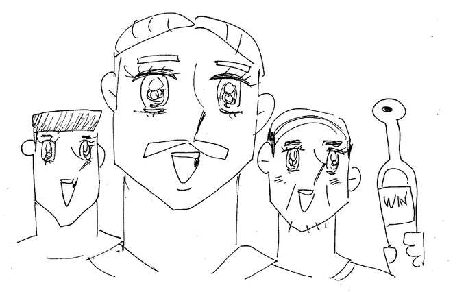 きれいなおっさんしか出てこない大昔のマンガ見かけたな 